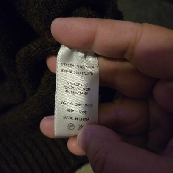 Lush Colorblock V-Neck Knit Sweater Neutral Size M - Picture 8 of 9